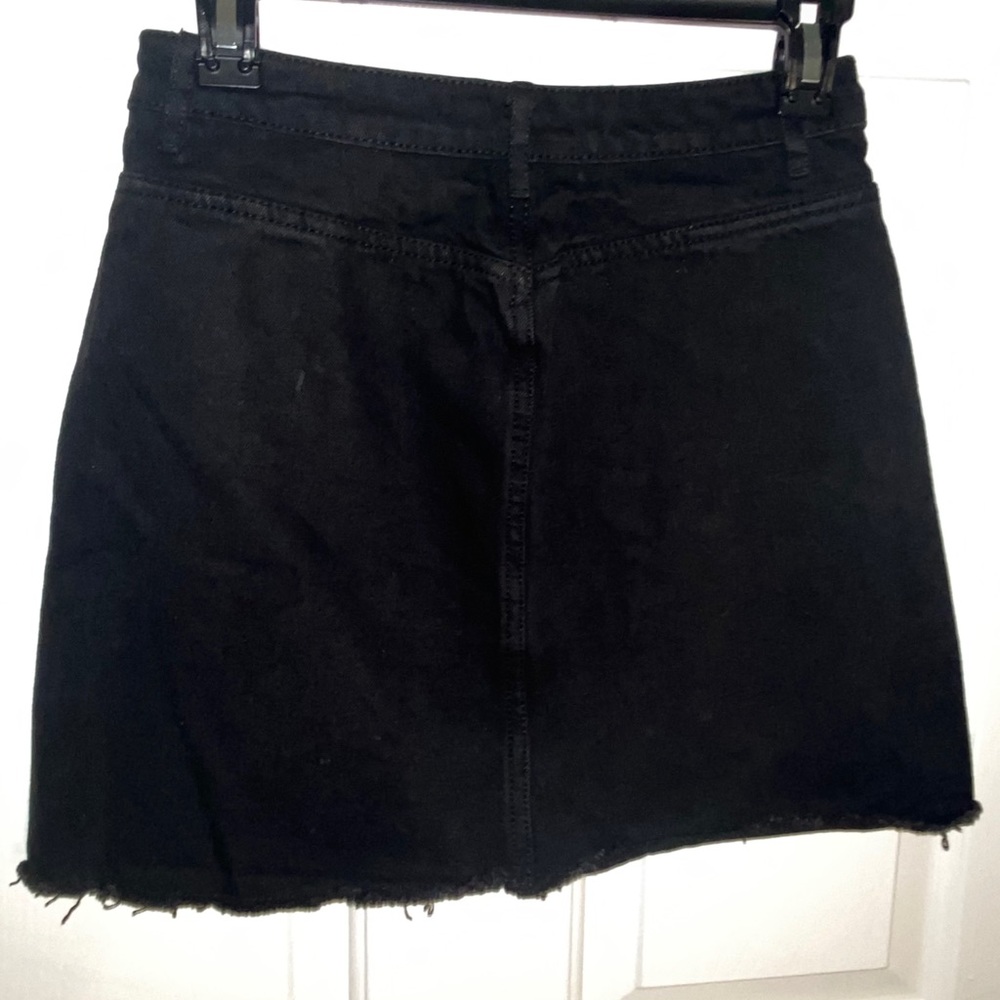 Missguided Black Denim Mini Skirt - Picture 6 of 7